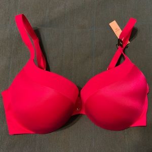 Hot Neon Pink Victoria’s Secret Bra with Matter Border and Logo Charm